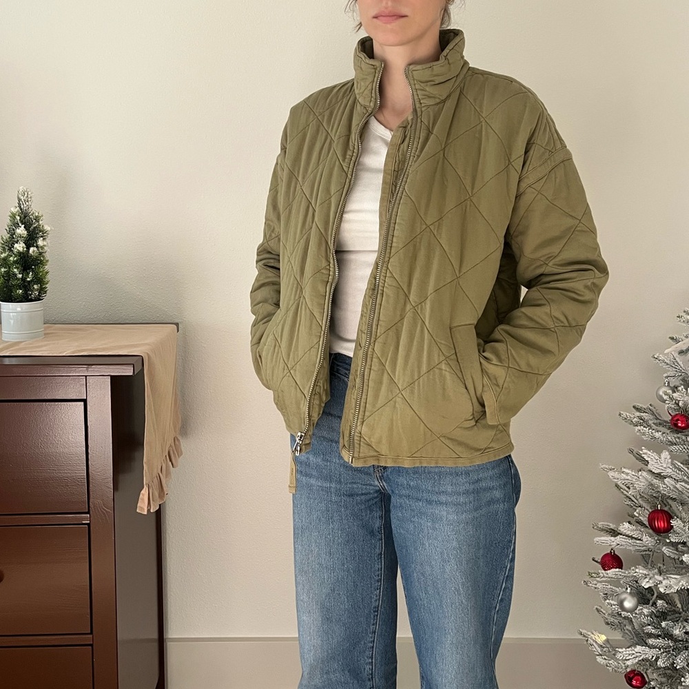 GAP Women's Green Quilted Jacket
